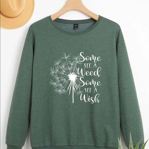 Plush Slogan Sweatshirt